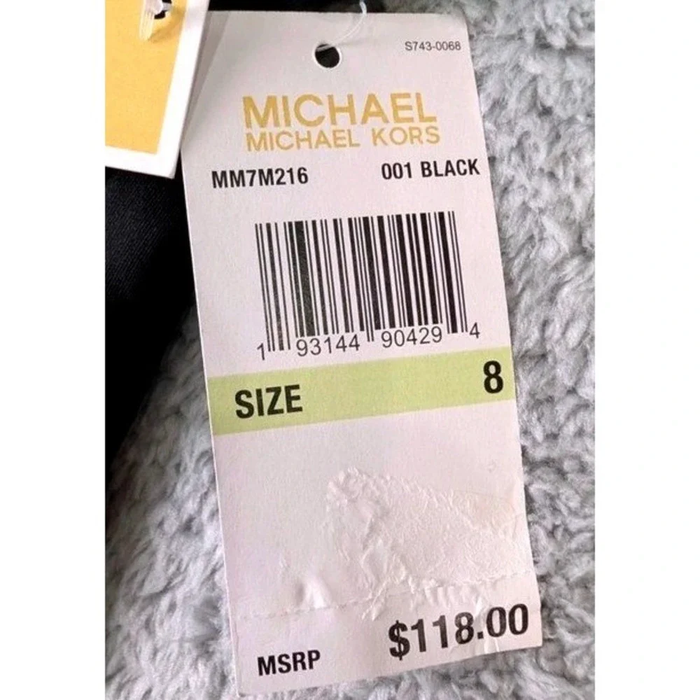 Michael Kors ~ Black One Shoulder ~ Cutout One Piece Swimsuit ~ Size 8 ~ NWT